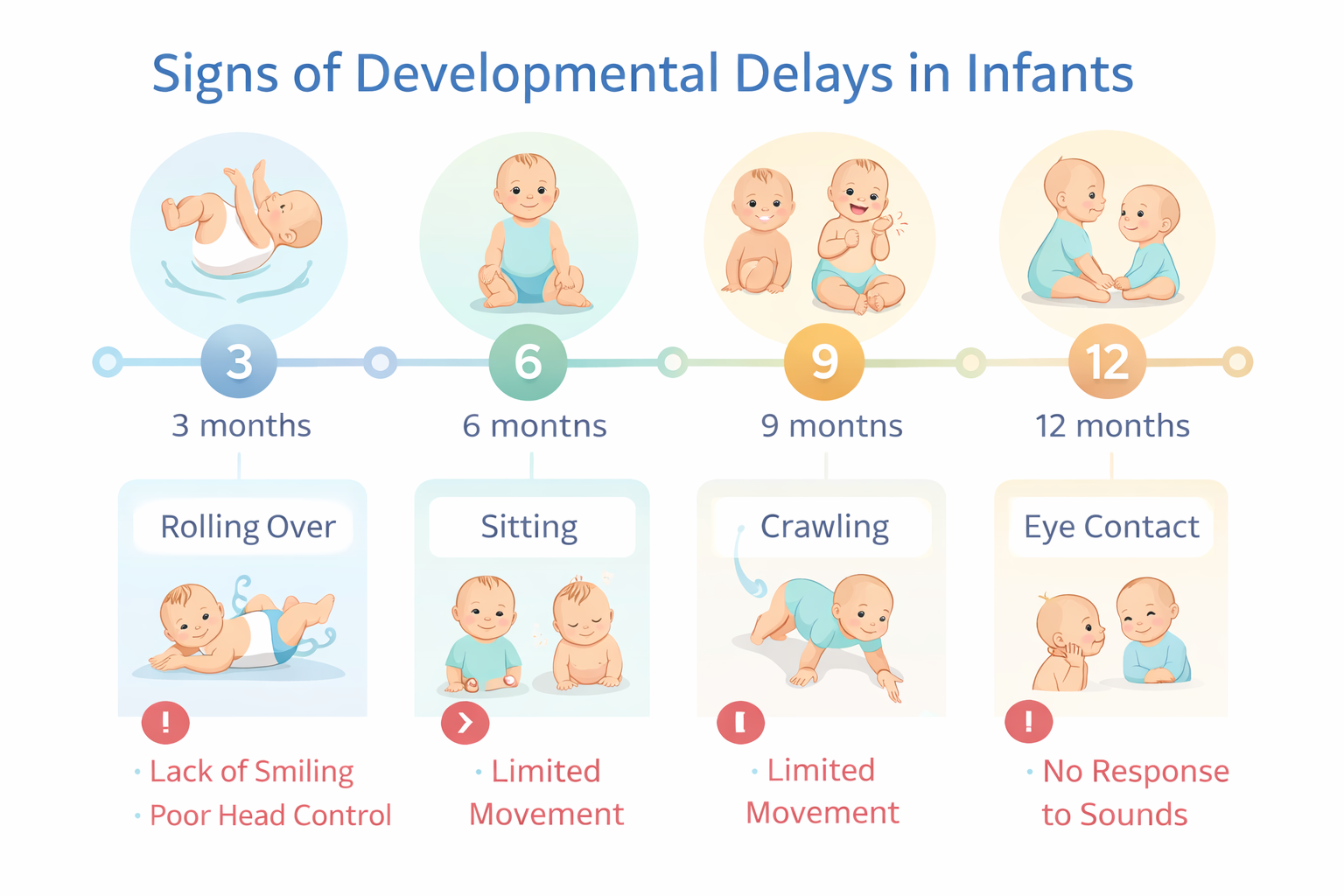Parent interacting with their baby during playtime while observing early behaviors that may indicate signs of developmental delays in infants.